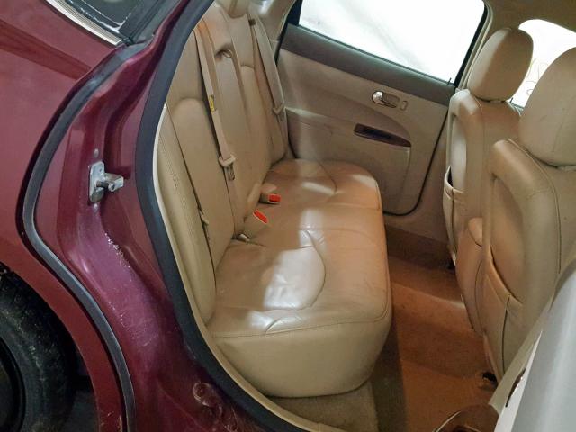 2G4WD582861199776 - 2006 BUICK LACROSSE C MAROON photo 6