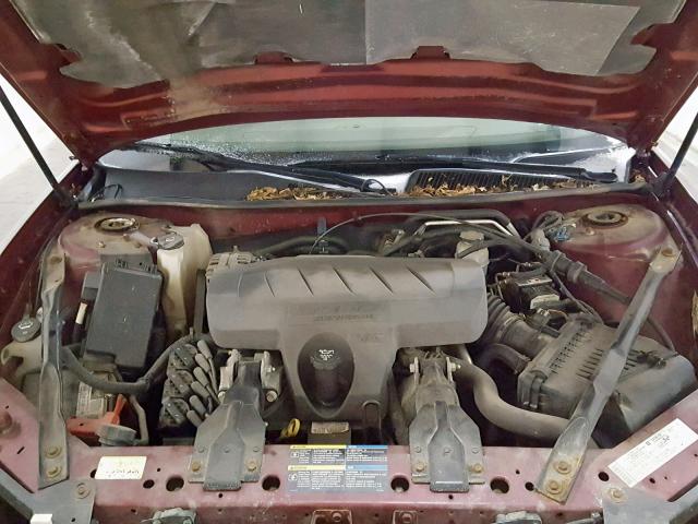 2G4WD582861199776 - 2006 BUICK LACROSSE C MAROON photo 7