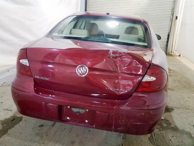 2G4WD582861199776 - 2006 BUICK LACROSSE C MAROON photo 9