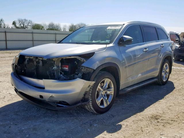 5TDYKRFH9FS066843 - 2015 TOYOTA HIGHLANDER SILVER photo 2