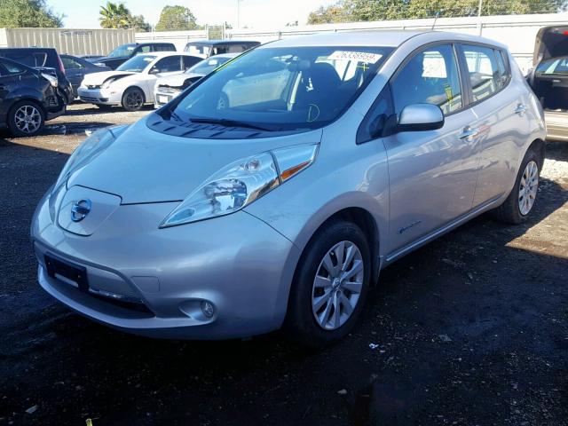 1N4AZ0CP1DC401067 - 2013 NISSAN LEAF S SILVER photo 2