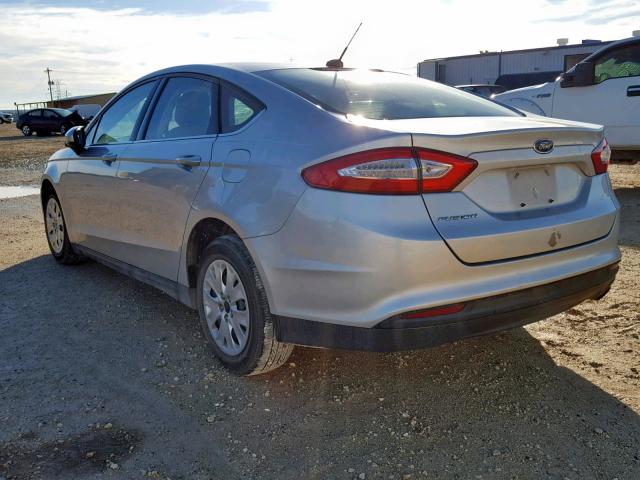 3FA6P0G72ER336898 - 2014 FORD FUSION S GRAY photo 3