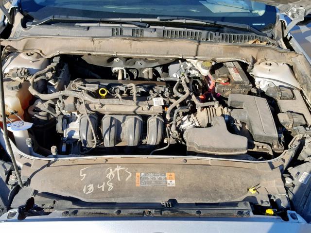 3FA6P0G72ER336898 - 2014 FORD FUSION S GRAY photo 7