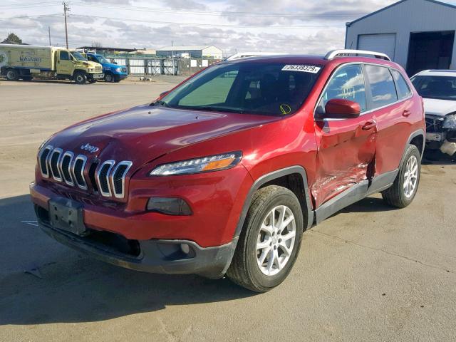 1C4PJMCB0HD237253 - 2017 JEEP CHEROKEE L MAROON photo 2