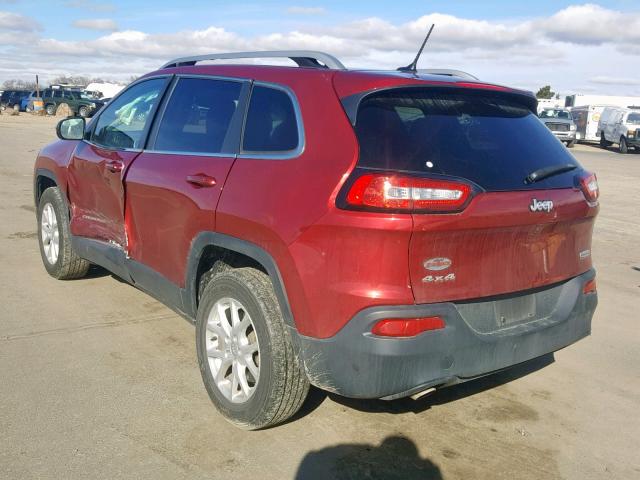 1C4PJMCB0HD237253 - 2017 JEEP CHEROKEE L MAROON photo 3