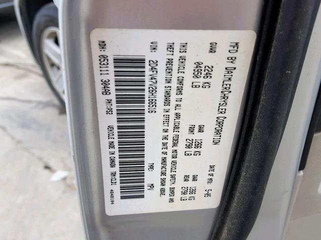 2D4FV47V26H166516 - 2006 DODGE MAGNUM SXT SILVER photo 10