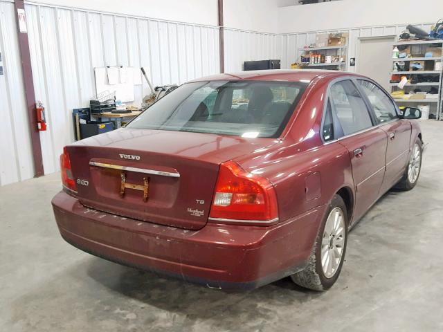 YV1TS91Z241363791 - 2004 VOLVO S80 T6 RED photo 4