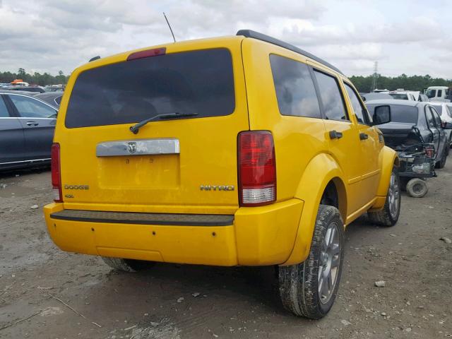 1D4PT6GX5AW174093 - 2010 DODGE NITRO DETO YELLOW photo 4