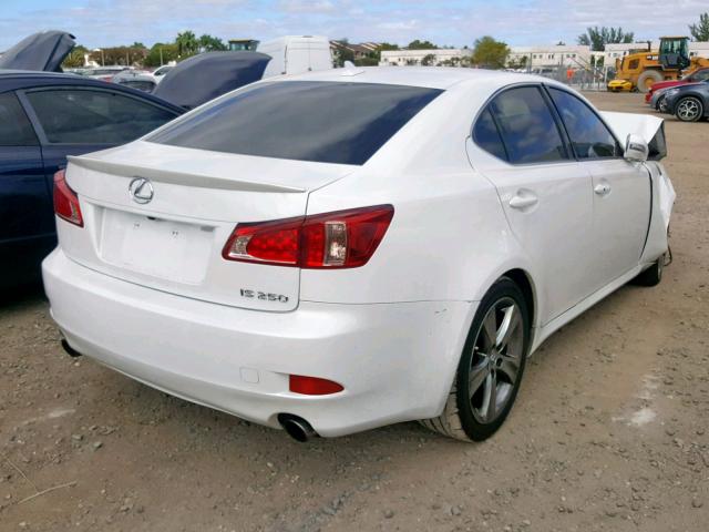 JTHBF5C20B5143505 - 2011 LEXUS IS 250 WHITE photo 4