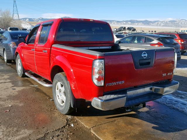 1N6AD07W38C419325 - 2008 NISSAN FRONTIER C RED photo 3