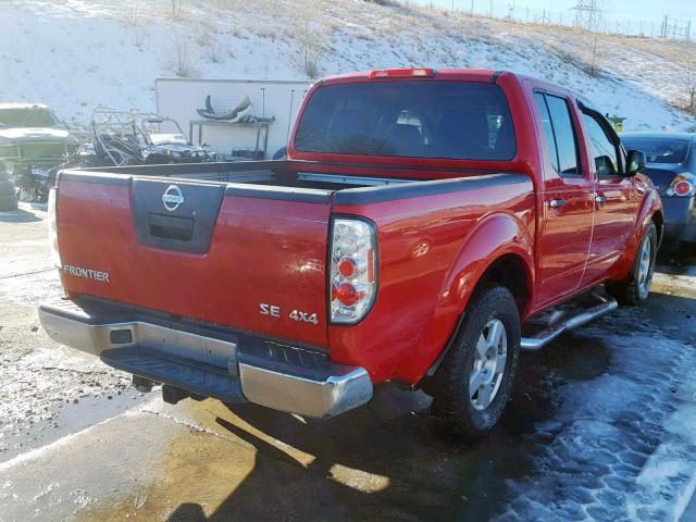 1N6AD07W38C419325 - 2008 NISSAN FRONTIER C RED photo 4