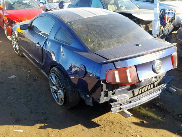 1ZVBP8CF1C5218276 - 2012 FORD MUSTANG GT BLUE photo 3