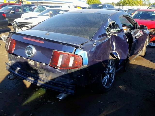 1ZVBP8CF1C5218276 - 2012 FORD MUSTANG GT BLUE photo 4