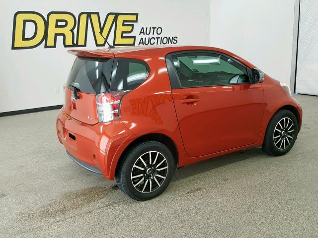 JTNJJXB02CJ013849 - 2012 TOYOTA SCION IQ ORANGE photo 4