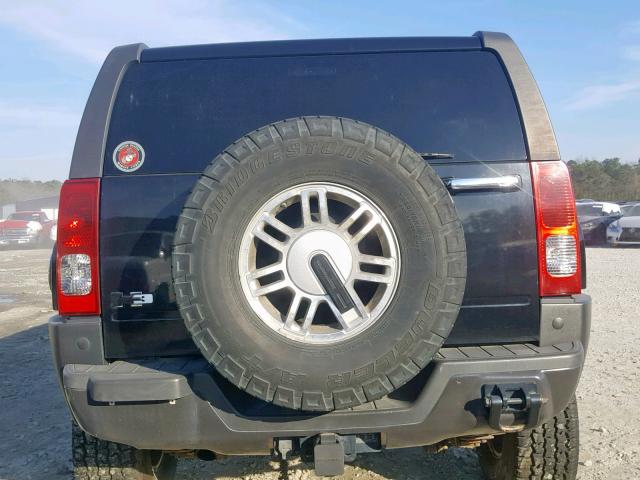 5GTDN136068158270 - 2006 HUMMER H3 BLACK photo 9