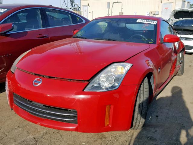 JN1BZ34D67M500022 - 2007 NISSAN 350Z COUPE RED photo 2