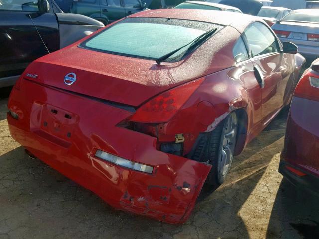 JN1BZ34D67M500022 - 2007 NISSAN 350Z COUPE RED photo 4