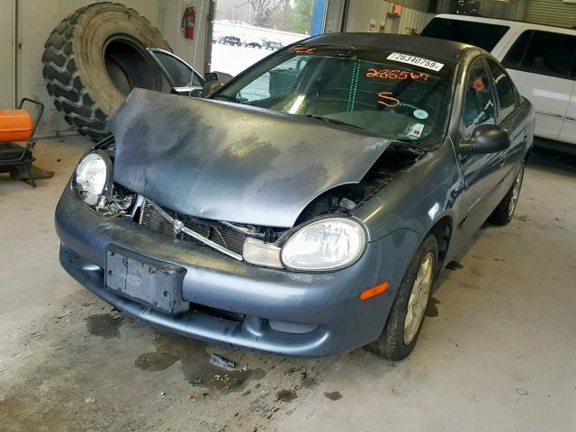 1B3ES46C31D288567 - 2001 DODGE NEON SE BLUE photo 2