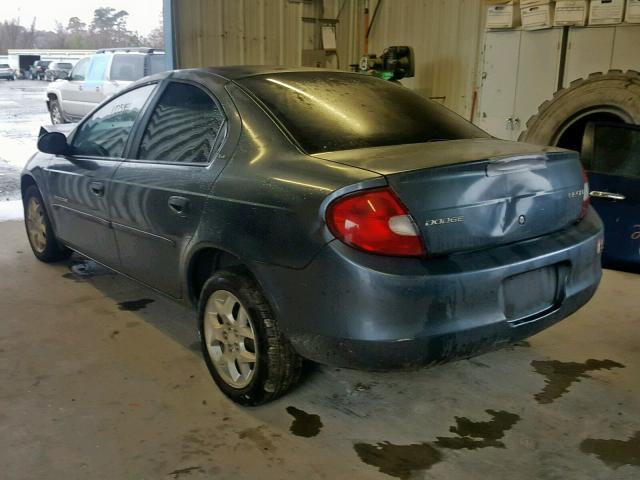 1B3ES46C31D288567 - 2001 DODGE NEON SE BLUE photo 3