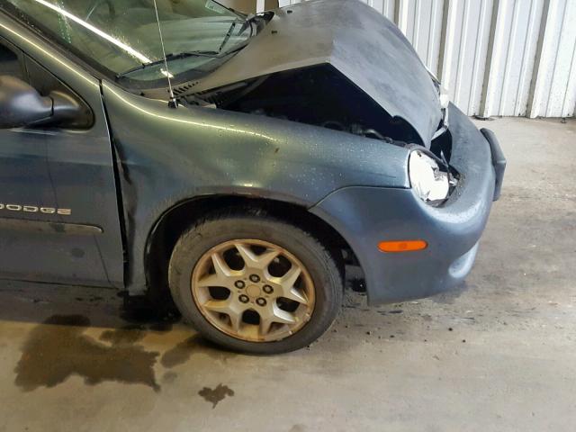 1B3ES46C31D288567 - 2001 DODGE NEON SE BLUE photo 9