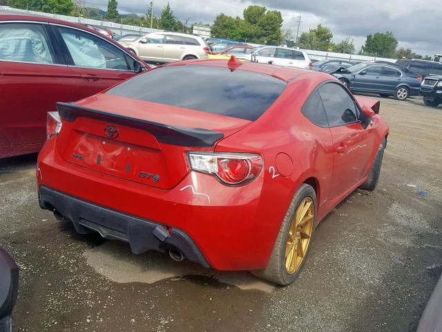 JF1ZNAA11D2721529 - 2013 TOYOTA SCION FR-S RED photo 4