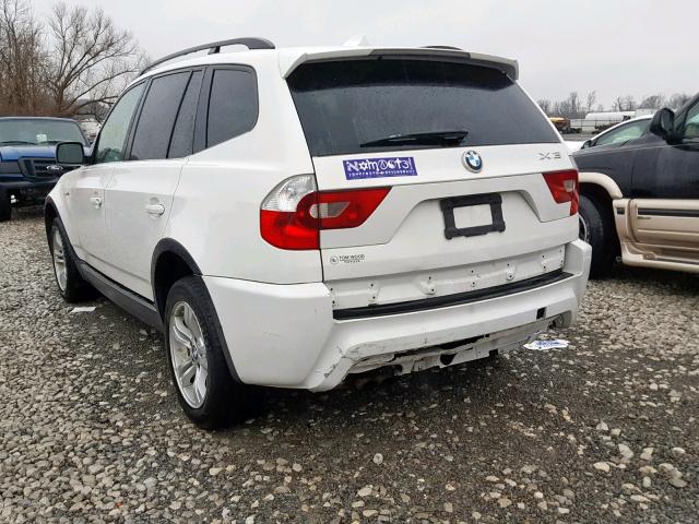 WBXPA93416WD31227 - 2006 BMW X3 3.0I WHITE photo 3