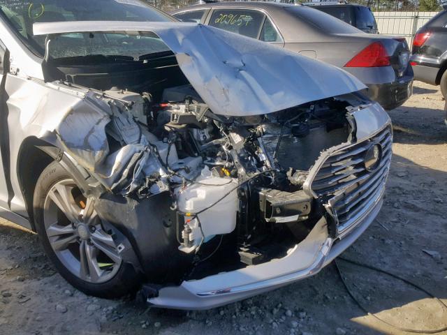 5NPE34AF0JH629513 - 2018 HYUNDAI SONATA SPO SILVER photo 9