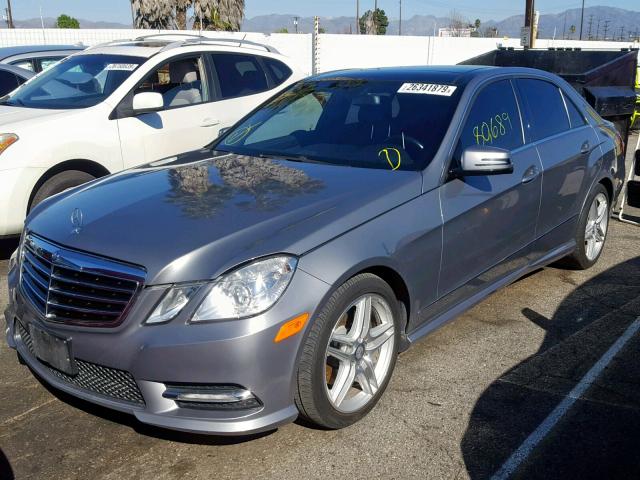 WDDHF5KB6DA665231 - 2013 MERCEDES-BENZ E 350 GRAY photo 2