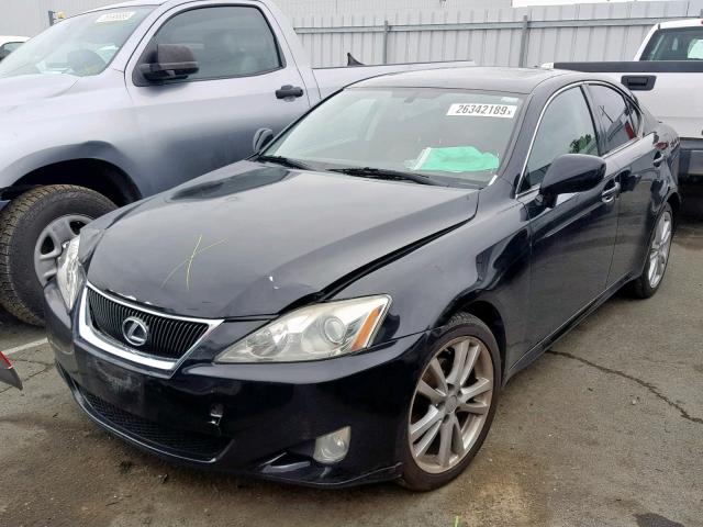 JTHCK262785023154 - 2008 LEXUS IS 250 BLACK photo 2