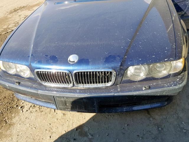 WBAGG83411DN87825 - 2001 BMW 740 I AUTO BLUE photo 7