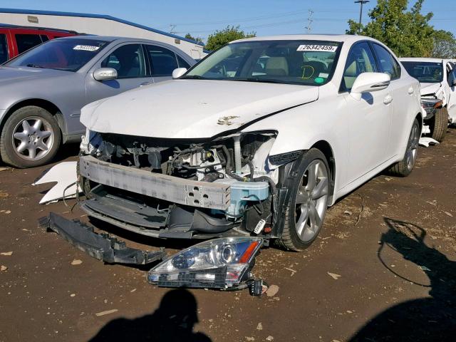 JTHBE5C26A5024715 - 2010 LEXUS IS 350 WHITE photo 2