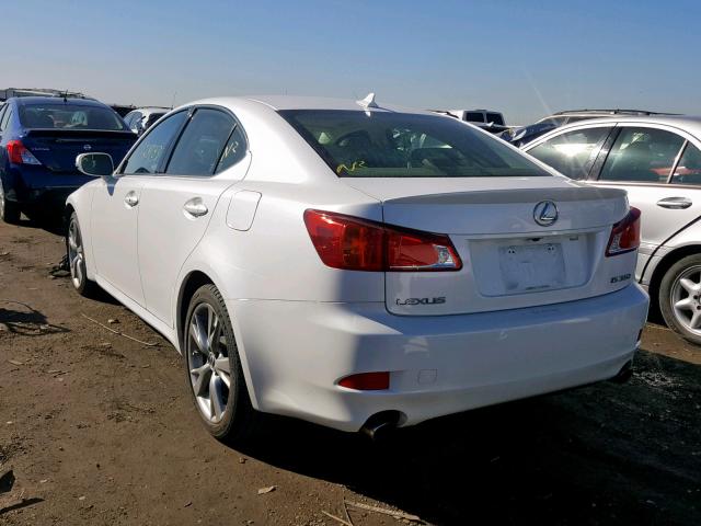 JTHBE5C26A5024715 - 2010 LEXUS IS 350 WHITE photo 3