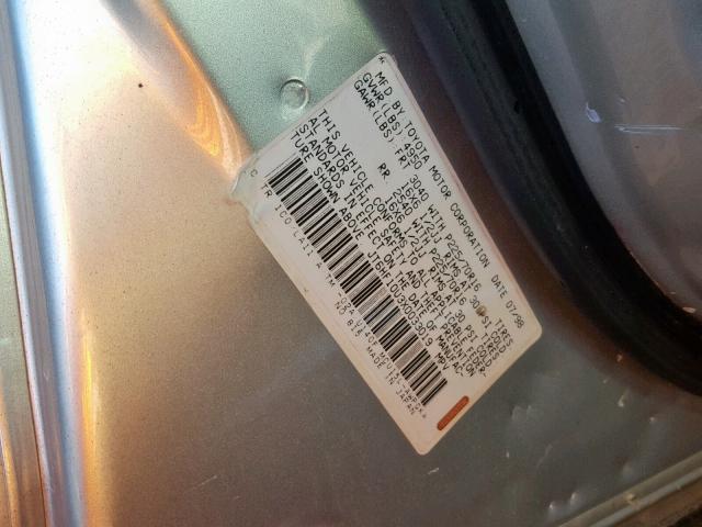 JT6HF10U3X0033019 - 1999 LEXUS RX 300 GRAY photo 10