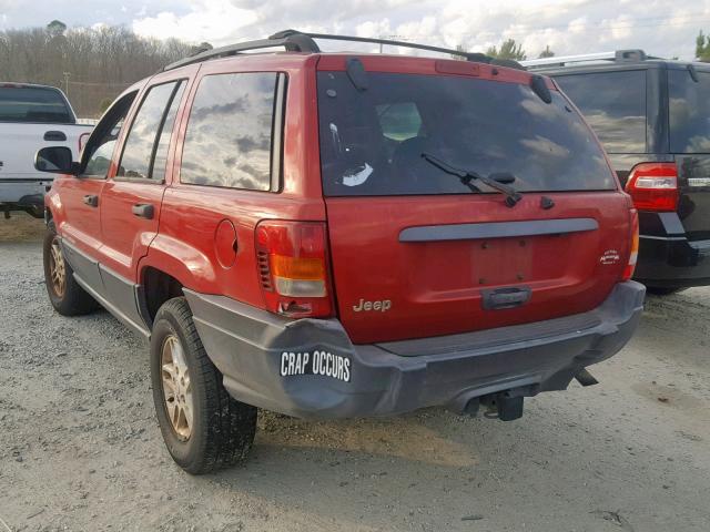 1J4GX48S73C578181 - 2003 JEEP GRAND CHER RED photo 3