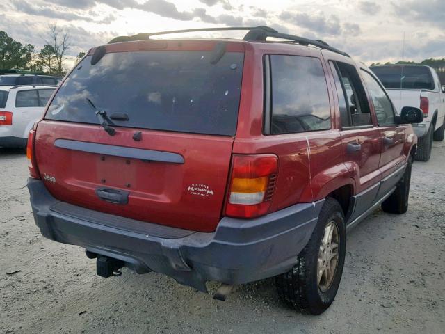 1J4GX48S73C578181 - 2003 JEEP GRAND CHER RED photo 4