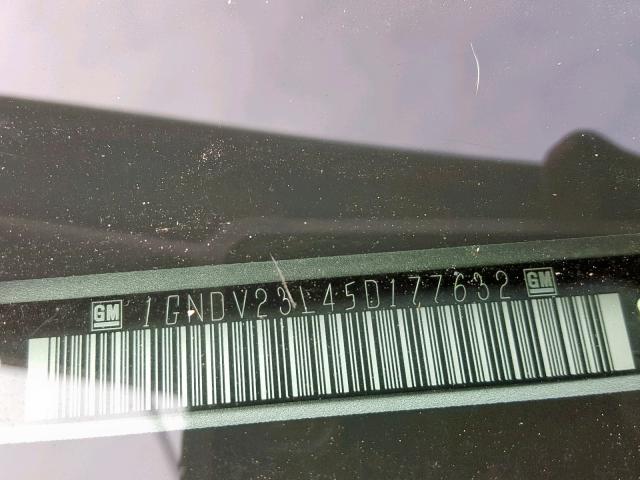 1GNDV23L45D177632 - 2005 CHEVROLET UPLANDER L 灰色 照片 10