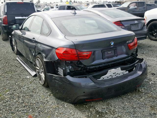 WBA4F7C30HG788132 - 2017 BMW 430I GRAN GRAY photo 3