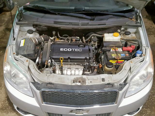 KL1TD66E29B340539 - 2009 CHEVROLET AVEO LS SILVER photo 7