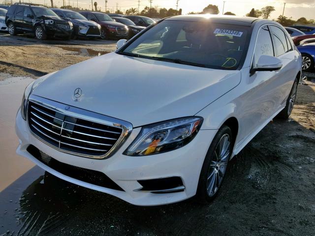 WDDUG8CBXFA168410 - 2015 MERCEDES-BENZ S 550 WHITE photo 2