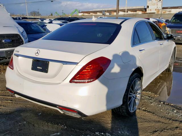 WDDUG8CBXFA168410 - 2015 MERCEDES-BENZ S 550 WHITE photo 4