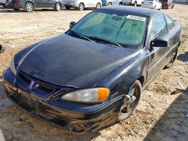 1G2NW12E6YM831935 - 2000 PONTIAC GRAND AM G BLACK photo 2