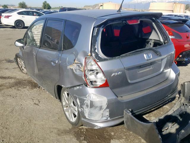 JHMGD38638S039919 - 2008 HONDA FIT SPORT SILVER photo 3