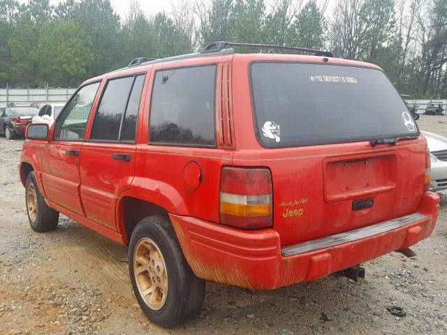 1J4FX78S2TC304254 - 1996 JEEP GRAND CHER RED photo 3