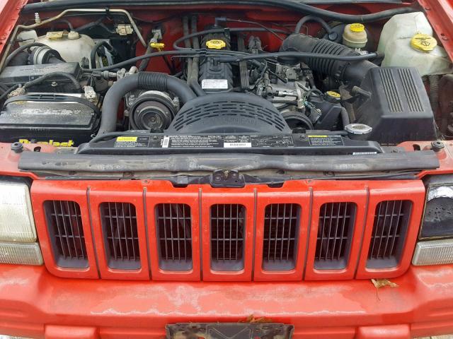 1J4FX78S2TC304254 - 1996 JEEP GRAND CHER RED photo 7