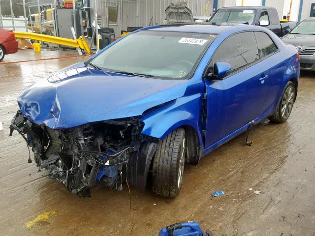 KNAFW6A3XB5332552 - 2011 KIA FORTE SX BLUE photo 2