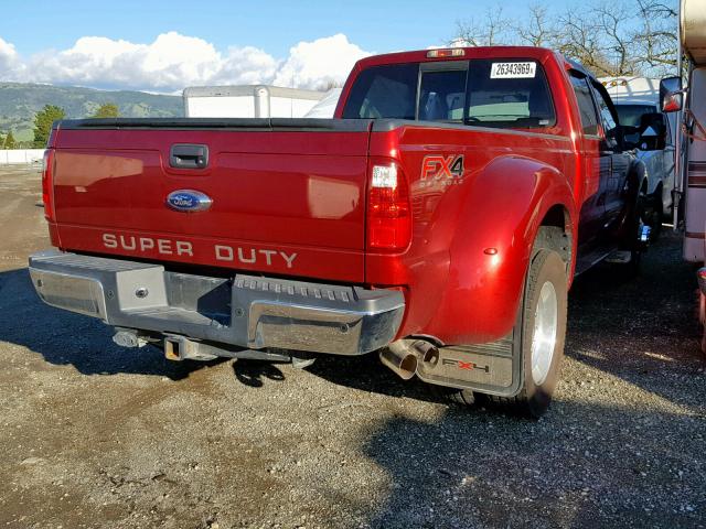 1FT8W4DT8GEC42545 - 2016 FORD F450 RED photo 4