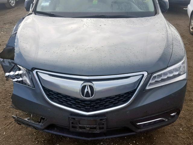 5FRYD4H87EB019306 - 2014 ACURA MDX ADVANC GREEN photo 7