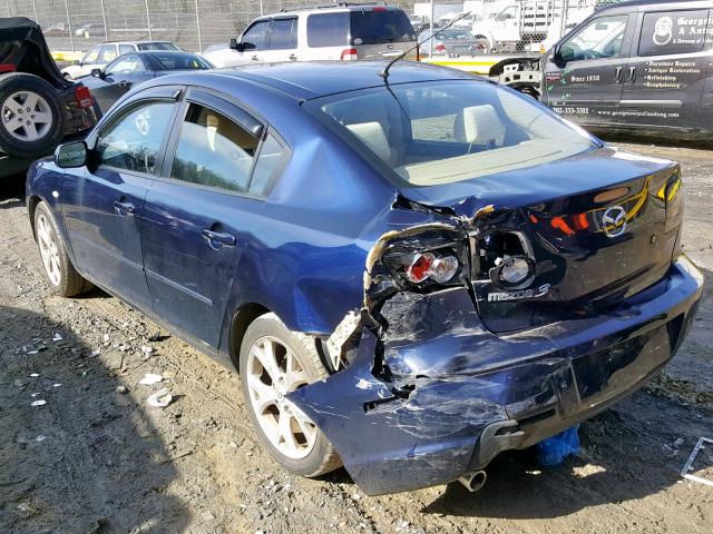 JM1BK32G481182838 - 2008 MAZDA 3 I BLUE photo 3