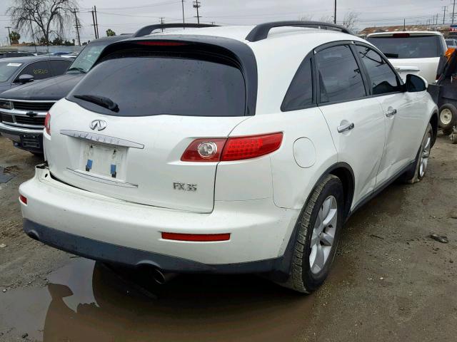 JNRAS08W84X217509 - 2004 INFINITI FX35 WHITE photo 4