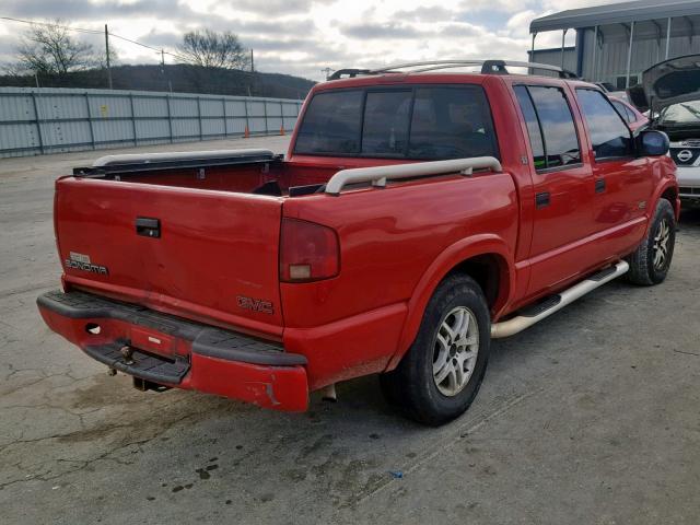 1GTDT13W12K225520 - 2002 GMC SONOMA RED photo 4